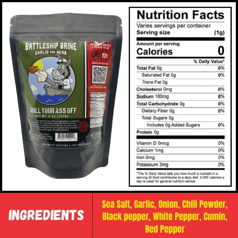 grill your ass off battleship brine garlic&herb