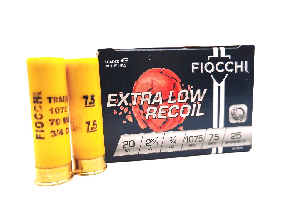 Fiocchi Low Recoil Trainer 20 Gauge 2.75" 3/4 oz #7.5 Shot