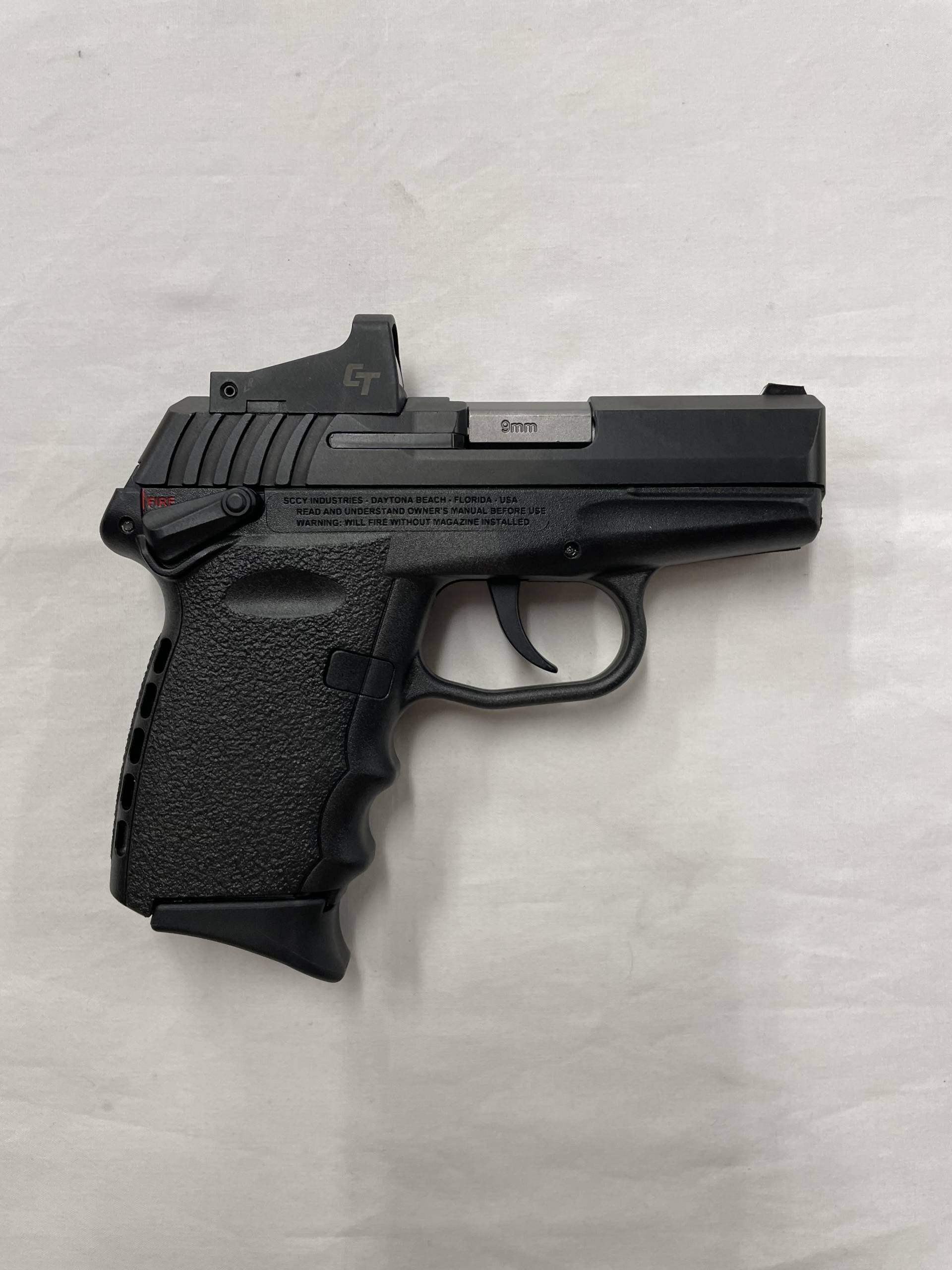 sccy cpx 1 9mm w/ crimson trace red dot