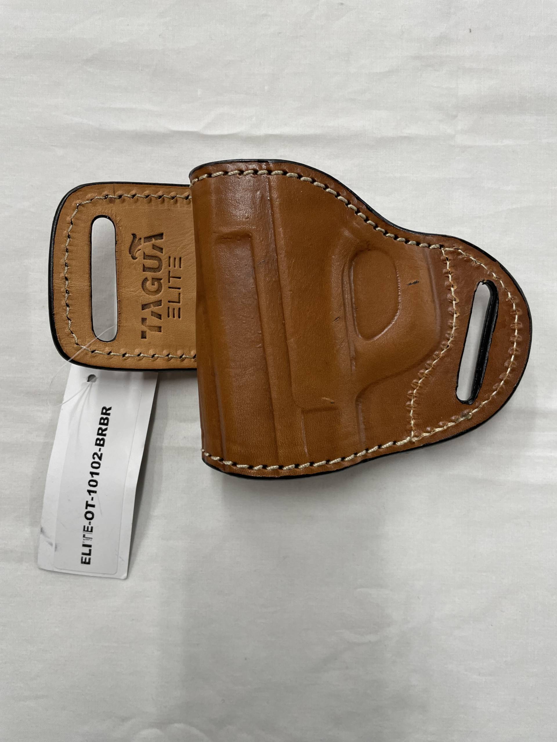 tagua elite leather holster s&w 9mm/.40 s&w owb r/h (brown) 15th anniversary
