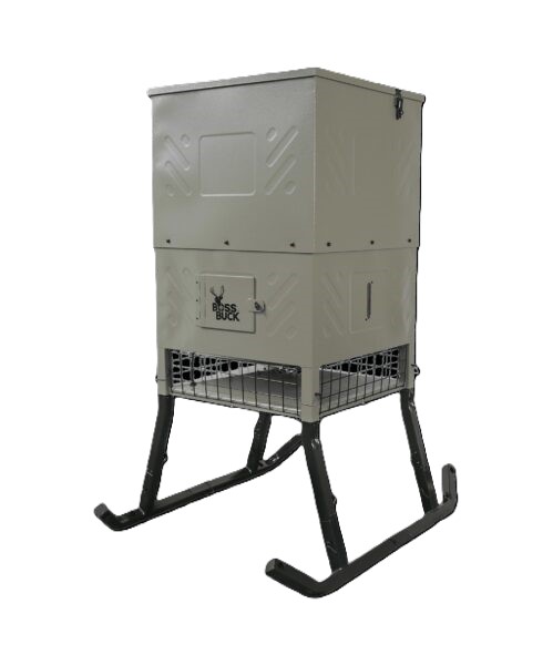 The Boss Buck Stand & Fill Sled Feeder with Solar Panel