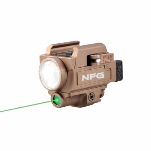 NFG Green Laser Tactical Flashlight, 800 Lumen (FDE)