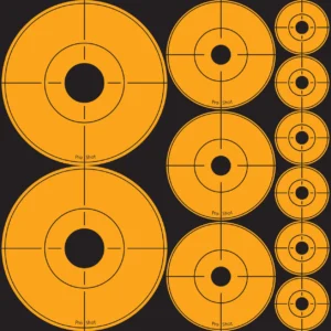 Pro-Shot Assorted Orange Target Dots® – 1", 2", & 3" Sizes (Not Reactive)