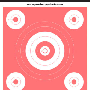 PRO-SHOT 6" Bullseye / 2"- 4Qty. Bullseye Day Glo Orange-Heavy Paper