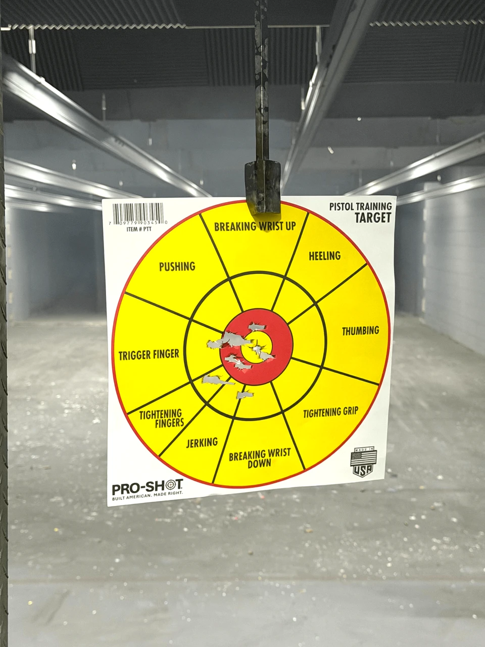 PRO-SHOT 12" Bullseye Pistol Diagnostic Training Target (Right/Left-Hand) - 6 Pack - Image 2