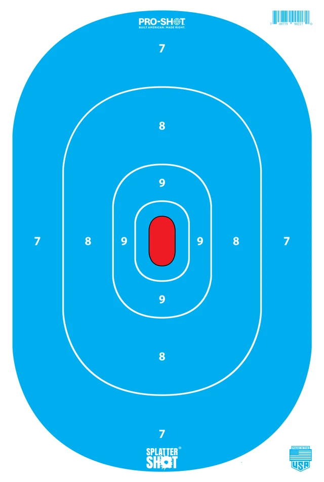 SPLATTER SHOT 12" x 18" Silhouette Insert - Blue Tag Paper Target - 8 Pack