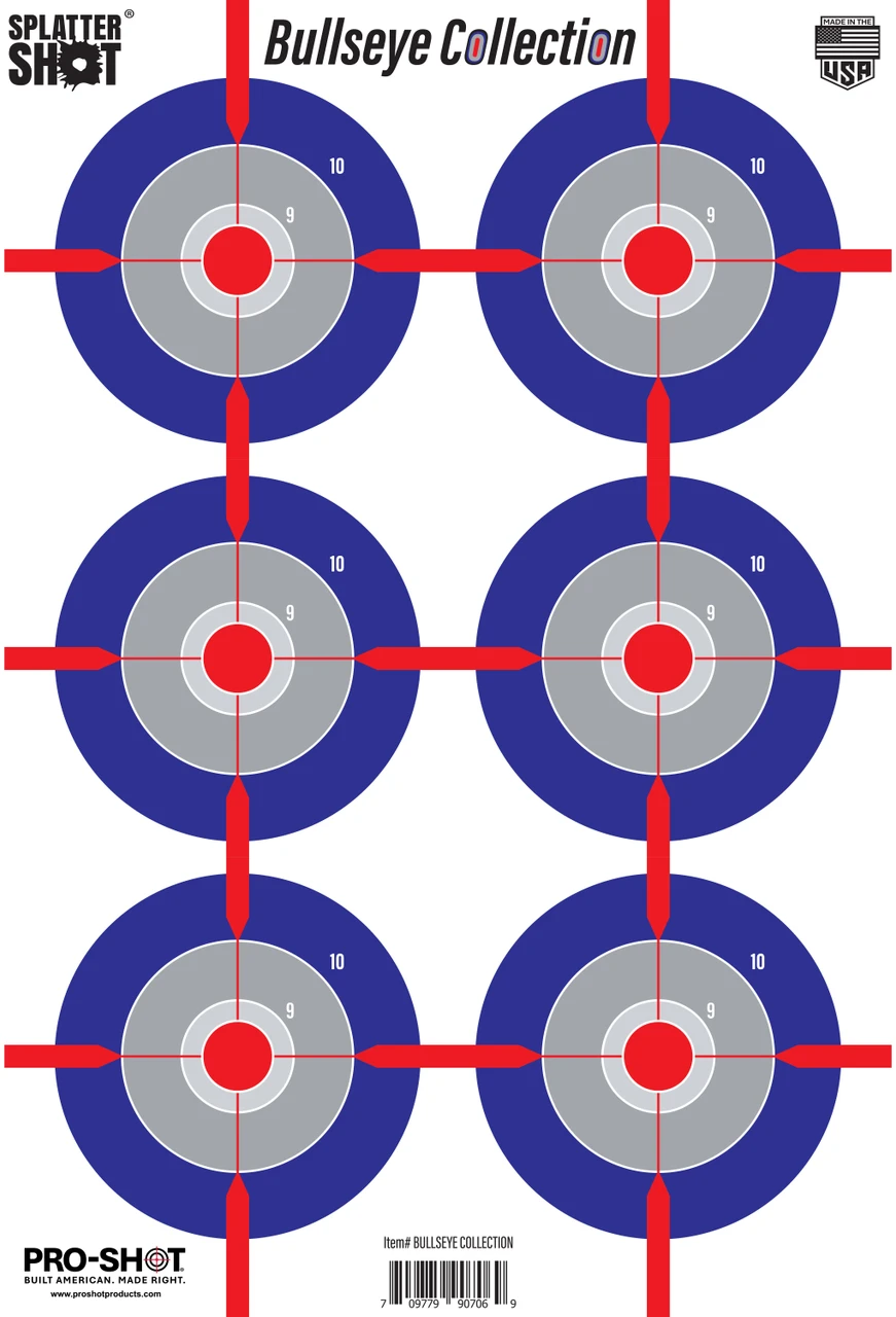 Splatter Shot® 12" x 18" Multi-Bullseye - 8 Pack