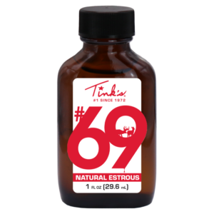TINK'S DOE-IN-RUT 1 oz GLASS BOTTLE