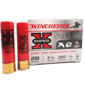 WINCHESTER SUPER-X 28 GAUGE 2-3/4" 1200 FPS 3/4OZ #9 SHOT 25 ROUND BOX