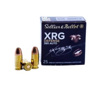 SELLIER & BELLOT - .380 ACP - 77 GRAIN HP - XRG 25 ROUND BOX
